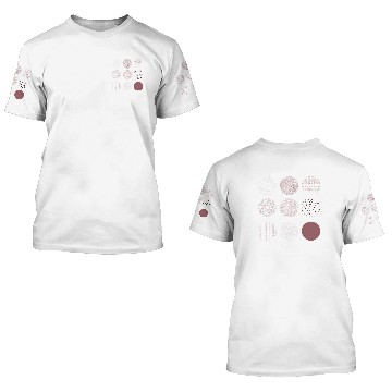 Discover Grid Pattern Purple Colors Circles Pattern Abstrac 3D T Shirts