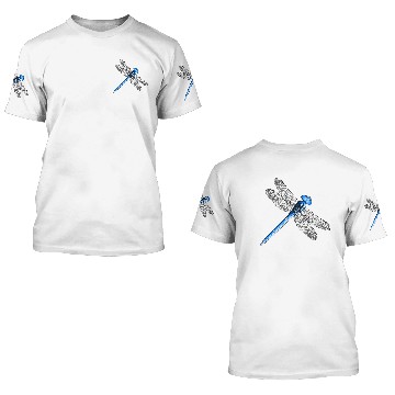 Discover Dragonfly Blue 3D T Shirts
