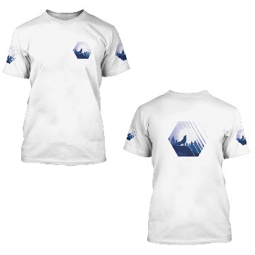 Discover Howling Wolf Hexagon 3D T Shirts