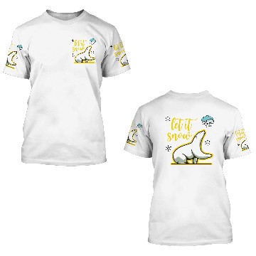 Discover Let it Snow Polar Bear Christmas Theme 3D T Shirts