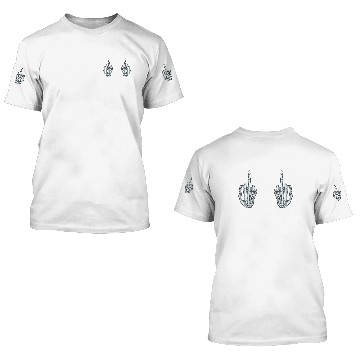 Discover Skeleton Middle Finger 3D T Shirts