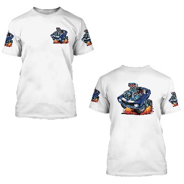 Discover Classic Sixties American Muscle Car Cartoon 3D T Shirts
