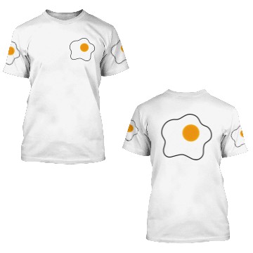 Discover fried egg 3D T Shirts
