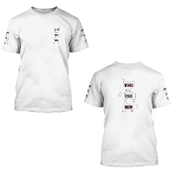 Discover wings steak bacon 3D T Shirts