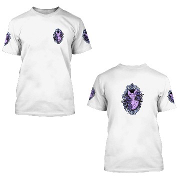 Discover Light Lilac Sphynx in Baroque Frame 3D T Shirts