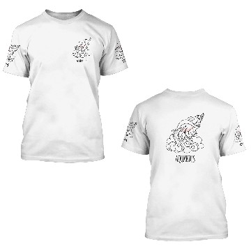 Discover Aquarius Star Sign 3D T Shirts