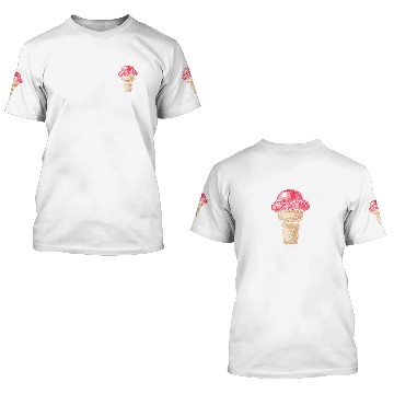 Discover Vintage Strawberry Ice Cream Cone Dessert Love 3D T Shirts