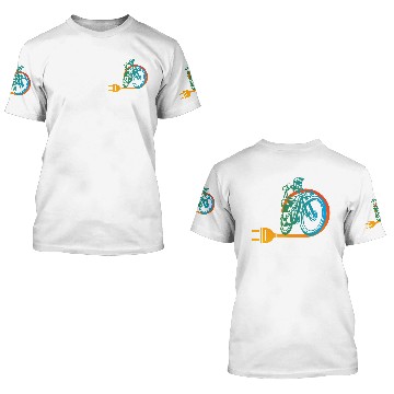 Discover Electric bike race 3D T Shirts