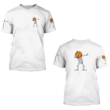 Discover Dabbing Skeleton Pumpkin Halloween Costume Men Dab 3D T Shirts