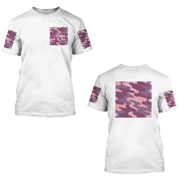 Discover Purple Camo Pattern 3D T Shirts