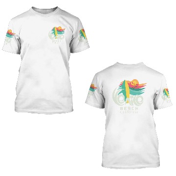 Discover Venice beach light colors 3D T Shirts