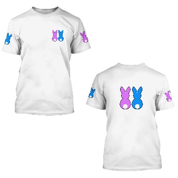 Discover Easter bunny couple 3D T Shirts