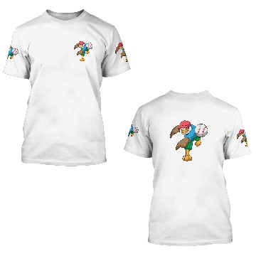 Discover Hawk at Baseball with Baseball bat 3D T Shirts