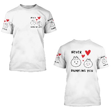 Discover Dumpling Couple Valentine's Gift 3D T Shirts