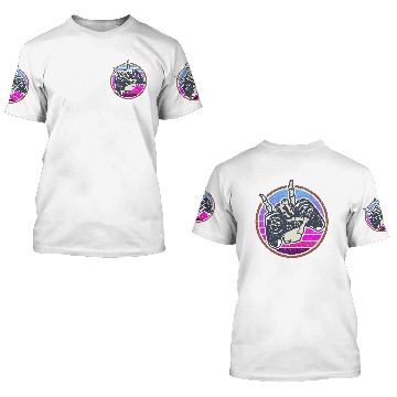 Discover Gaming sunset vintage controller computer game 3D T Shirts
