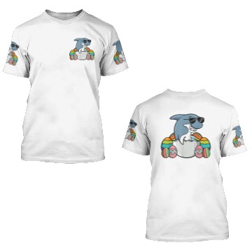 Discover Funny Shark Easter Holiday Bunny Egg Hunt Gift Id 3D T Shirts