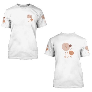 Discover Brown and Beige Abstract Shapes Art Canvas 3D T Shirts