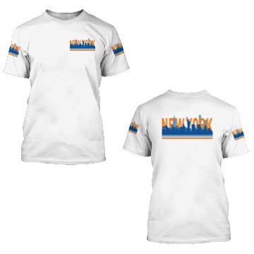 Discover New York Skyline Blue Orange Baseball Jerseys 3D T Shirts