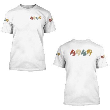 Discover Guitar Picks Retro Vintage 3D T Shirts