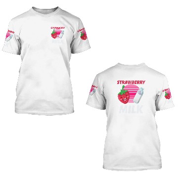 Discover Strawberry Milk 3D T Shirts