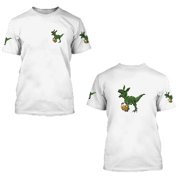 Discover funny easter Trex with Easter eggs 3D T Shirts