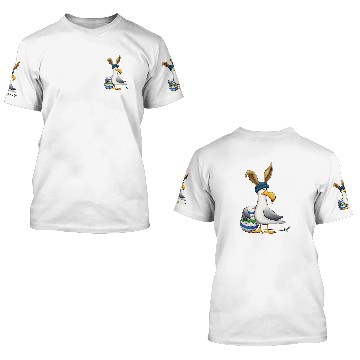 Discover Funny Easterbunny disguised Seagull Easter-Egg 3D T Shirts