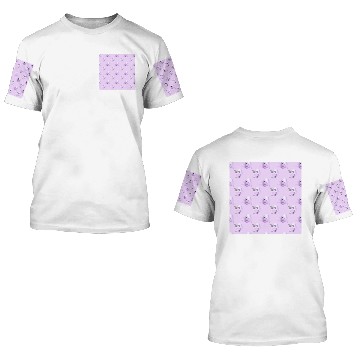 Discover Purple Flower Botanical Easter Egg Style Pattern 3D T Shirts