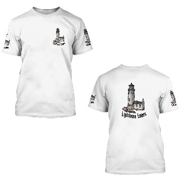 Discover Lighthouse Lovers - hand painted lighthouse 3D T Shirts
