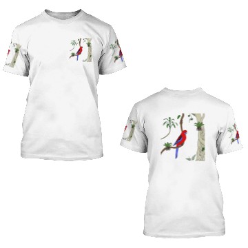 Discover Crimson Rosella merch 3D T Shirts