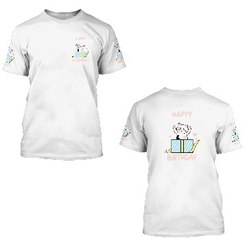 Discover Happy Birthday Cat! Cat In a Gift Box 3D T Shirts