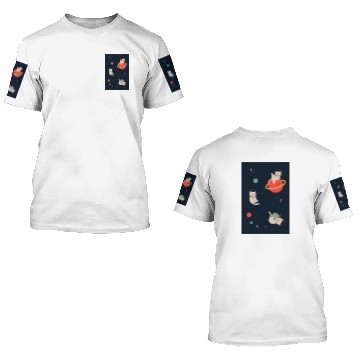 Discover Space Kittens Poster 3D T Shirts
