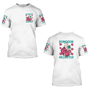 Discover Cute Dungeon Meowster 3D T Shirts