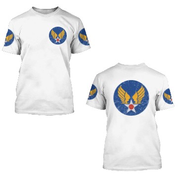 Discover US Harp Air Force Patch 3D T Shirts