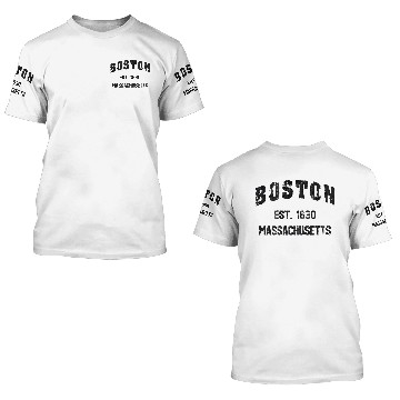 Discover Boston Massachusetts Gift 3D T Shirts