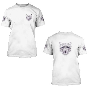 Discover Snow Leopard Portrait 3D T Shirts