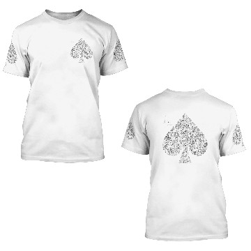 Discover Ace of Spades Poker Playing Card 3D T Shirts