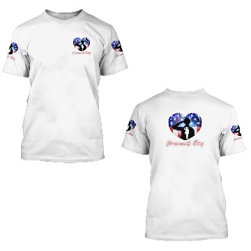Discover Memorial Day Soldier Red White Blue Flag Heart 3D T Shirts