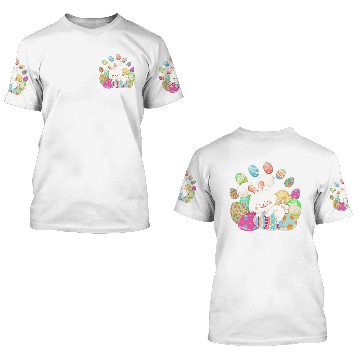 Discover Funny Easter Bunny Feeling Comfortable With Eggs 3D T Shirts