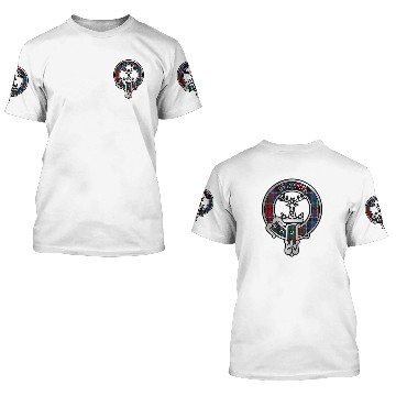 Discover Clan Gordon Red Tartan Crest 3D T Shirts