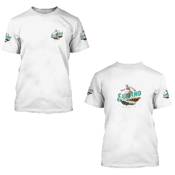 Discover Skeleton Surfing Paradise Waves Surfer 3D T Shirts