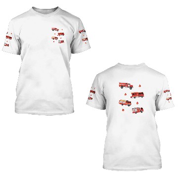 Discover Firefighter Vehicles pack 3D T Shirts