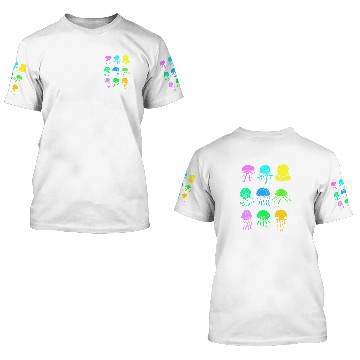 Discover Jellyfish Different Kinds Colorful 3D T Shirts