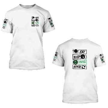 Discover Eat Sleep Spreadsheet Repeat Excel Accountant 3D T Shirts