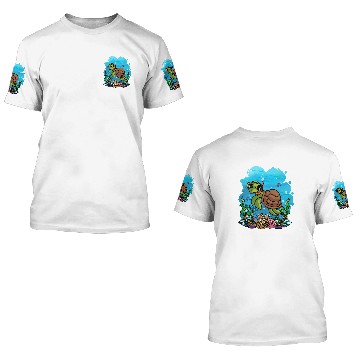 Discover Deep Sea Turtle Scuba Diver Gift 3D T Shirts