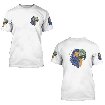 Discover blue yellow macaw parrot 3D T Shirts