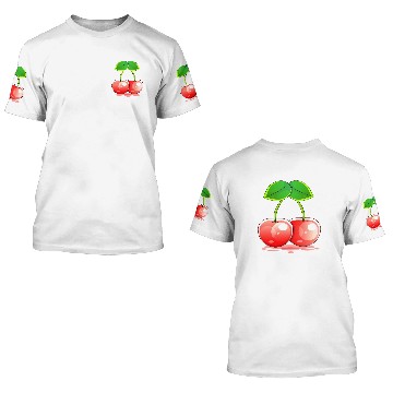 Discover cherry v2 преобразованный 01 3D T Shirts