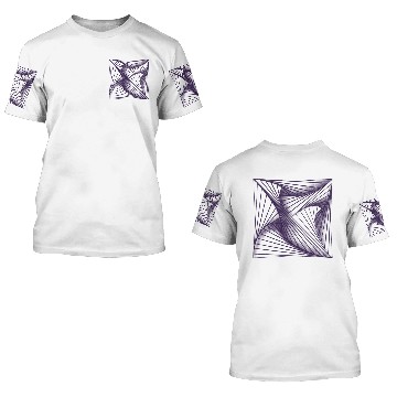 Discover Inside out wireframe drawing 3D T Shirts
