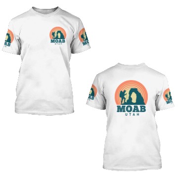 Discover Moab Utah Vintage Retro - Arches National Park 3D T Shirts