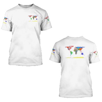 Discover World map all countries 3D T Shirts