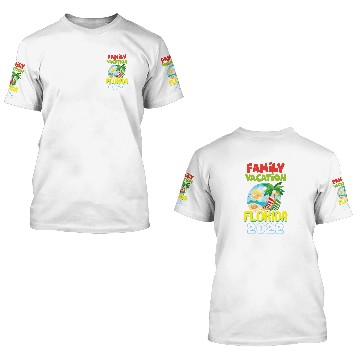 Discover Family Vacation Florida 2022 Funny Summer Family 3D T Shirts